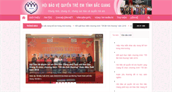 Desktop Screenshot of baovetreem.bacgiang.gov.vn